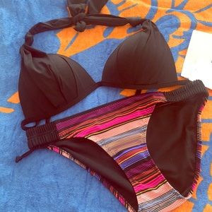 Athleta halter bikini and briefs M
